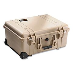 Pelican™ 1560-001-190 Protector Case, 1.55 Ft³, 22.07 In L X 17.92 In W X 10.42 In D, Desert Tan, No Foam