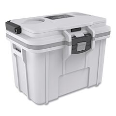 Pelican™ 8Q-1-Whtgry Personal Cooler, 8 Qt, 1.4 Ft³, 29.66 In L X 20 In W X 19.25 In D, White/Gray