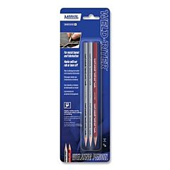 Markal® 96105 Silver-Streak And Red-Riter Combo Welders Pencil, 9 In L, 2 Silver And 1 Red