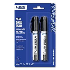 Markal® 96237 Dura-Ink® 25 Permanent Ink Marker, Black, 3 Mm To 6 Mm, Chisel Tip