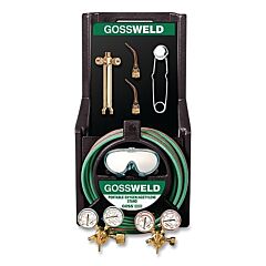 Goss Ka-700-M12P Brazing And Welding Kit, Mc Acetylene Regulator, Plastic Stand, Stubby-Style Tips, Braze To 1-1/2 In, Weld To 3/16 In