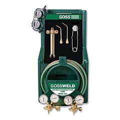 Goss Ka-725-M12P Brazing And Welding Kit, Mc Acetylene Regulator, Plastic Stand, Front Valve Handle, Braze To 1-1/2 In, Weld To 3/16 In