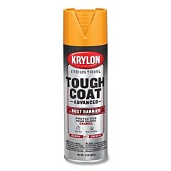 Krylon Industrial K00489008 Tough Coat® Advanced With Rust Barrier® Technology Spray Paint, 15 Oz, Equipment Yellow, Gloss