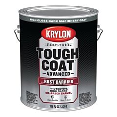 Krylon Industrial K00831008 Tough Coat® Advanced With Rust Barrier® Technology Spray Paint, 1 Gal, Light Machinery Gray