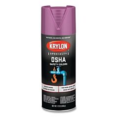 Krylon Industrial K01929777 Osha Safety Color Spray Paint, 12 Oz Fill, Aerosol Can, Safety Purple, Gloss