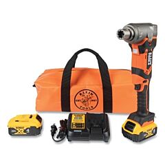 Klein Tools Bat20Lw1 90 Degree Impact Wrench Kit, 1-1/8 In, 1 In, 13/16 In, 3/4 In Square, Full Kit