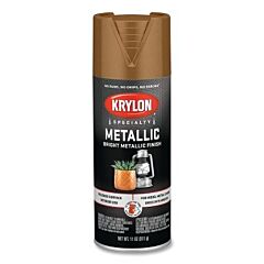 Krylon Industrial K01708A77 Metallic Paint, 11 Oz Fill, Aerosol Can, Brass