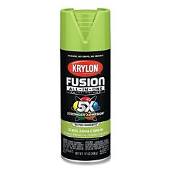 Krylon Industrial K02712007 Fusion All-In-One™ Paints + Primers, 12 Oz, Aerosol Can, Gloss Jungle Green