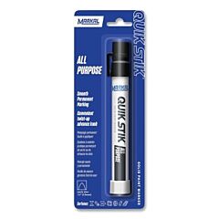 Markal® 61064 Quik Stik® All Purpose Solid Paint Marker, Black, 11/16 In Tip, 6 In L, Carded