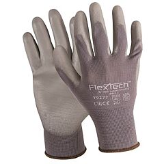 Wells Lamont Y9277Xl Flextech™ Synthetic Knit Gloves With Polyurethane Coated Palm,Y9277, X-Large, Charcoal Gray/Gray