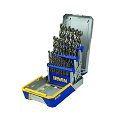 Irwin® 3018002 29-Pc Cobalt M-35 Metal Index Drill Bit Set, 1/16 In To 1/2 In Cut Dia