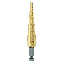 Irwin® 15101 Unibit® Titanium Fractional Self-Starting, 1/8 In To 1/2 In, 13 Steps