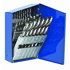 Irwin® 60138 High Speed Steel Drill Bit Set, 1/16 In To 1/2 In Cut Dia, Metal Case, 29/Set