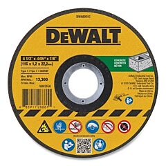 Dewalt® Dwa8051C Cutting Wheel, Type 1, 4-1/2 In Dia X 0.045 In Thick X 7/8 In Arbor, Silicon Carbide, Concrete Cutting