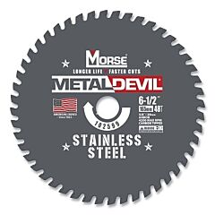 M.K. Morse 102612 Metal Devil Portable Circular Saw Blade, 20 Mm Arbor, 48T, 6-1/2 In Dia, Aluminum