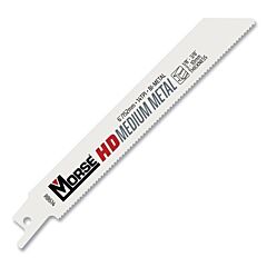 M.K. Morse 400411 Heavy Duty (Hd) Bi-Metal Reciprocating Saw Blade, 6 In L, 3/4 In W, 14 Tpi, Medium Metal, 5/Tube