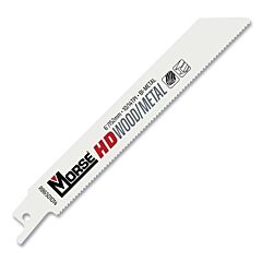 M.K. Morse 402149 Heavy Duty (Hd) Bi-Metal Reciprocating Saw Blade, 12 In L, 3/4 In W, 6 Tpi, Wood, 50/Large Tube