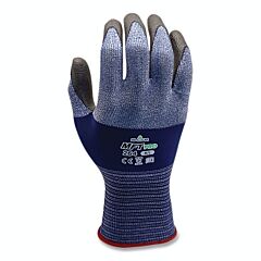 Showa® 264Xxl-10 Mft Pro Coated Palm Gloves, 2X-Large, Blue, Black Foam Polyurethane Coating