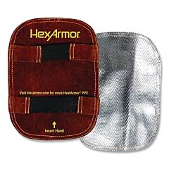 Hexarmor 1020 Heatarmor® Heat Shield, One Size, Cowhide Leather, Red