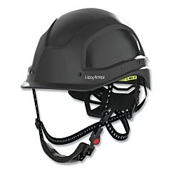 Hexarmor 16-17007 Ceros® Vented Safety Helmet, Pre-Assembled Six-Point Airbridge® Suspension System, Xp250, Black