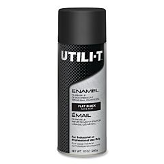 Rust-Oleum® 387389 Utili-T™ General Purpose Enamel Spray Paint, 10 Oz, Black, Flat, Aerosol Can