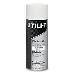 Rust-Oleum® 387399 Utili-T™ General Purpose Enamel Spray Paint, 10 Oz, White, Flat, Aerosol Can