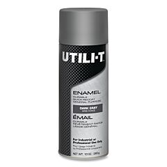 Rust-Oleum® 387400 Utili-T™ General Purpose Enamel Spray Paint, 10 Oz, Dark Gray, Gloss, Aerosol Can