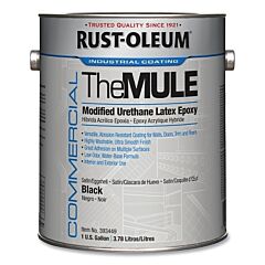 Rust-Oleum® 393449 The Mule Modified Urethane Latex Epoxy, 1 Gal, Can, Black, Satin