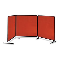 Tillman 6033666 Arcshield® Portable Welding Screen, 6 Ft X 6 Ft, 14 Mil Vinyl/Tubular Steel Fr, Orange Transparent/Blk Fr, 3 Panels