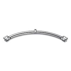 Tillman Rc1045 Track Mounted Rolling Curtain System, 1.125 In W X 39.9 In L, Metallic, Galv Steel, 90° Curve Track, Ceiling Mount
