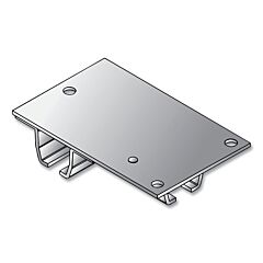 Tillman Rc1048 Track Mounted Rolling Curtain System, 2.25 In W X 4 In L, Metallic, Galv Steel, 3-Way T-Connector, Ceiling Mount