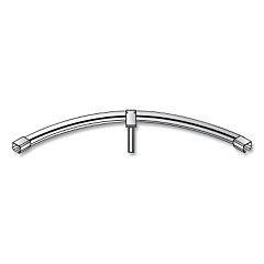 Tillman Rc1063 Track Mounted Rolling Curtain System, 1.125 In W X 39.9 In L, Metallic, Galv Steel, 90° Curve Track, Floor Mount