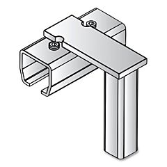 Tillman Rc1064 Track Mounted Rolling Curtain System, 4 In W X 4.25 In L, Metallic, Galv Steel, Track Connector Support, Floor Mount