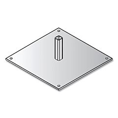 Tillman Rc1068 Track Mounted Rolling Curtain System, 12 In W X 12 In L, Metallic, Galv Steel, Support Base, Floor Mount