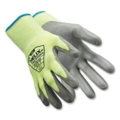 Hexarmor 1082-Xs Helix® High Dexterity Work Gloves, Hppe/Polyester Blend, X-Small, Hi-Vis Yellow/Silver Coating