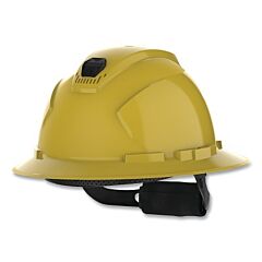 Hexarmor 16-22003 Ceros® Xp300 Full-Brim Safety Helmet, Pre-Assembled Four-Point Airbridge® Suspension System, Yellow, Vented