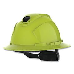 Hexarmor 16-22010 Ceros® Xp300 Full-Brim Safety Helmet, Pre-Assembled Four-Point Airbridge® Suspension System, Hi-Vis Yellow, Vented