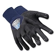 Hexarmor 1042-M Helix® 1041/1042 General Purpose Gloves, Nylon/Recycled Polyester, Medium, Blue/Black Coating