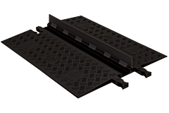 Checkers Gd1X75-B/B 1-Channel Guard Dog Low-Profile Ada Cable Protector Black Lid/Black Base