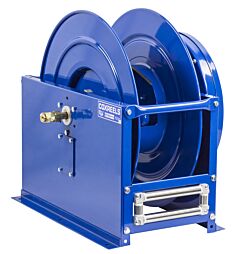 Coxreels Dlpl-4100 Dual Hose Spring Rewind: 1/2" I.D., 100' Hose Capacity, Less Hose, 300 Psi