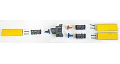 Checkers Lun327-Ac-A Each Led Lighted Unit Number Sign - Triangular Cab Mount With Amber Strobe & Ac Adapter