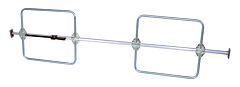 Vestil Cb-H7-5 1 Piece Aluminum Galvanized Cargo Bar 103"L X 4-5/8"W 23-15/16"H With Hoops Silver