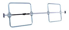 Vestil Cb-H7-7 1 Piece Aluminum Galvanized Cargo Bar 104"L X 4-5/8"W 23-15/16"H With Hoops Silver