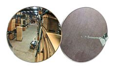 Vestil Cnvx-12-O Acrylic Convex Outdoor Mirror 12 In Diameter 15+ Ft Viewing Distance Silver