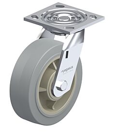 Vestil Cst-Bl-4X2Tpr-S Thermoplastic Swivel Rigid Caster 4 In. Diameter X 2 In. Width 300 Lb. Capacity Light Gray And Beige