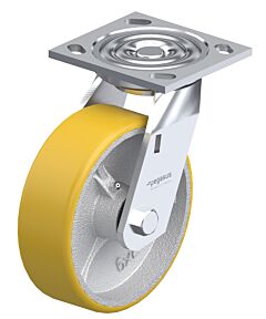 Vestil Cst-Bl-5X2Pu-S Polyurethane Swivel Caster 5 In. Diameter X 2 In. Width 840 Lb. Capacity Yellow