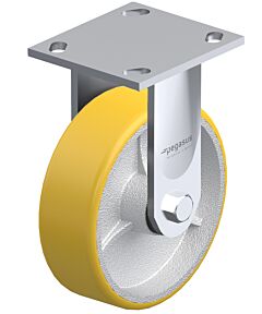 Vestil Cst-Bl-6X2Pu-R Polyurethane Rigid Caster 6 In. Diameter X 2 In. Width 1,200 Lb. Capacity Yellow