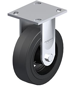 Vestil Cst-Bl-8X2Mr-R Rubber Rigid Caster 8 In. Diameter X 2 In. Width 600 Lb. Capacity Black