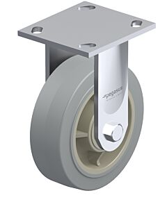 Vestil Cst-Bl-8X2Tpr-R Thermoplastic Rubber Rigid Caster 8 In. Diameter X 2 In. Width 600 Lb. Capacity Light Gray And Beige