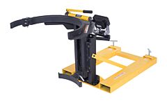 Vestil Dgps-55-Scl Steel Fork Mounted Poly/Steel 55 Gallon Drum Gripper 65-1/8 In.X 31 In. X 32-1/2 In. With Led Scale 700 Lb. Capacity Yellow/Black
